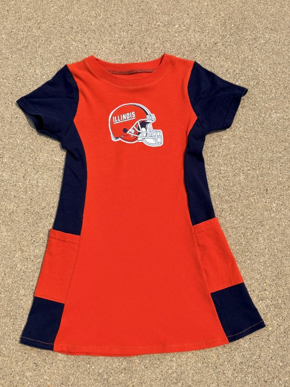 University of Illinois Fighting Illini handmade toddler 4t tunic t shirt dress